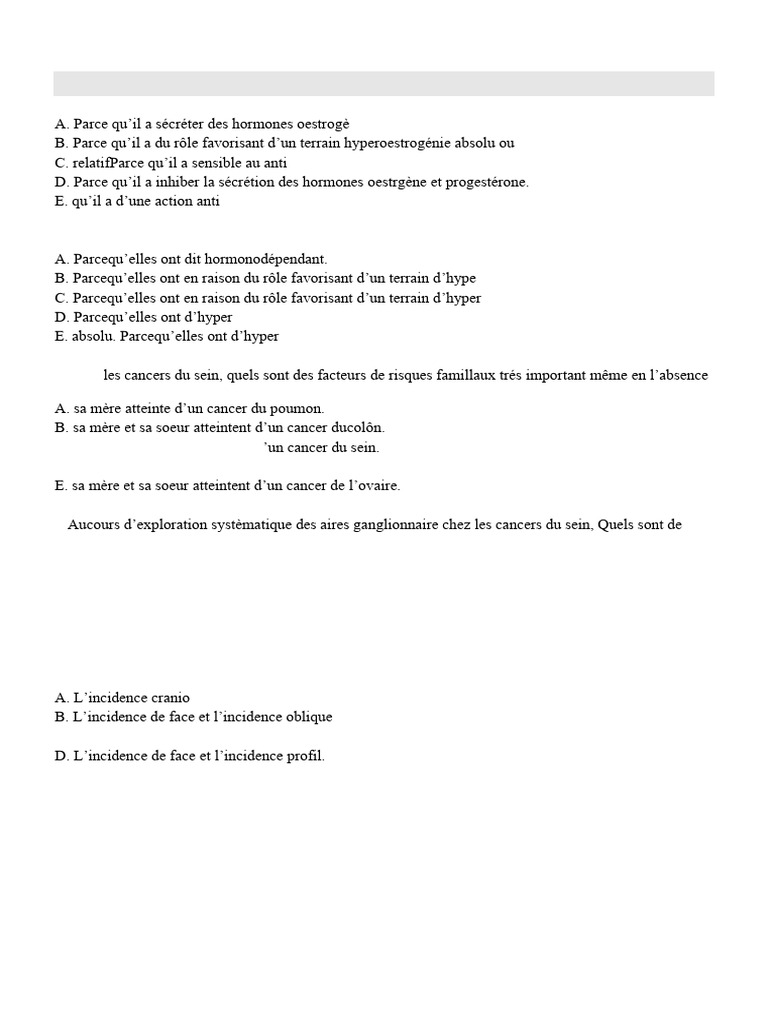 Facteurs et traitements du cancer du sein | PDF | Cancer du sein | Cancer