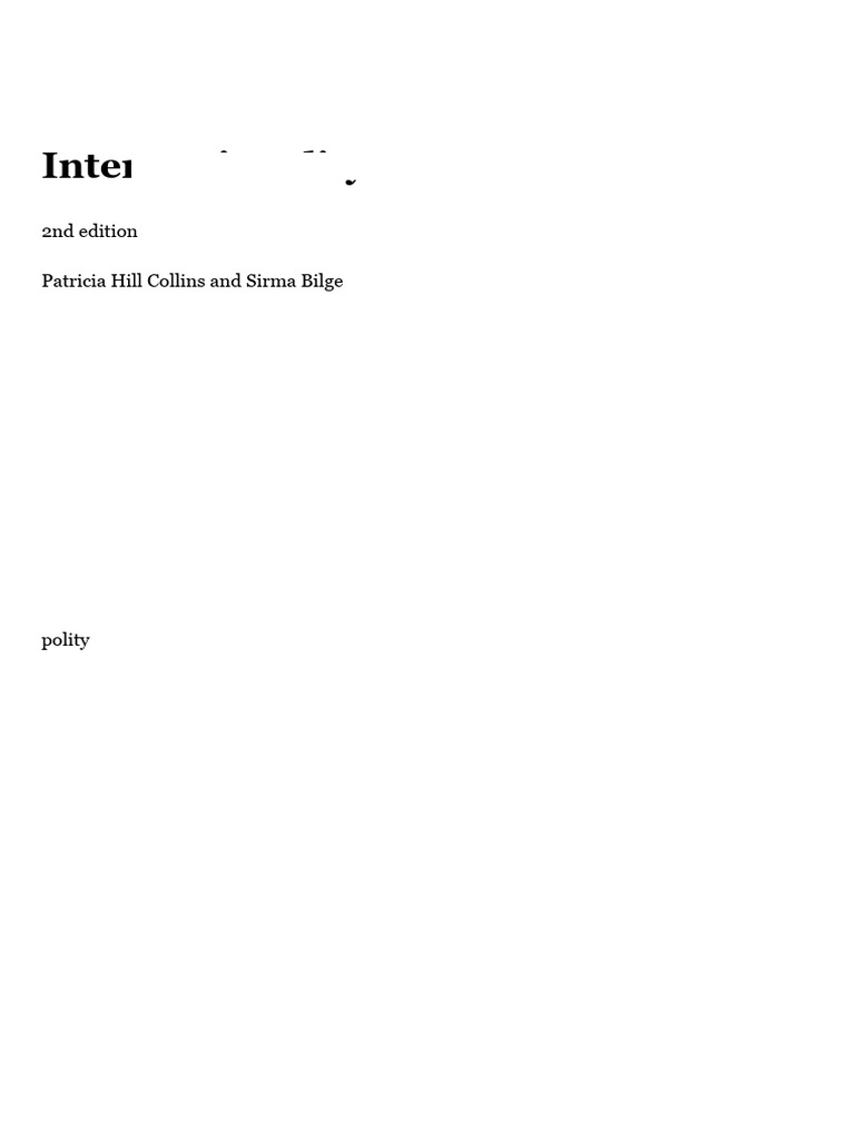 Intersectionality (2nd Edition) Collins | PDF | Intersectionality ...