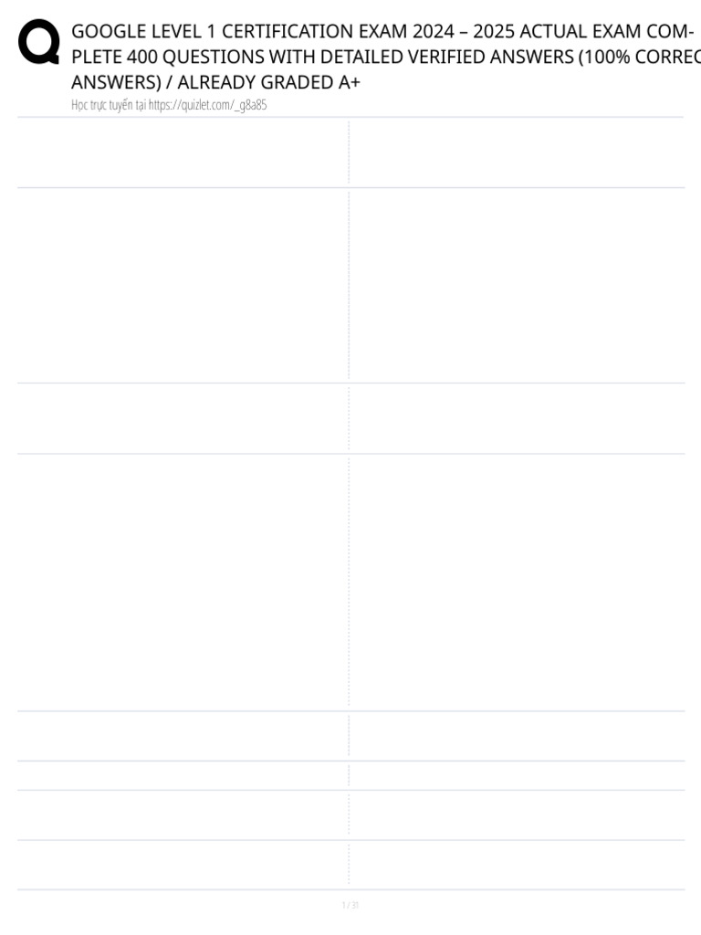 GOOGLE EDUCATOR LEVEL 1 CERTIFICATION EXAM ANSWERS 2024 visual data 8