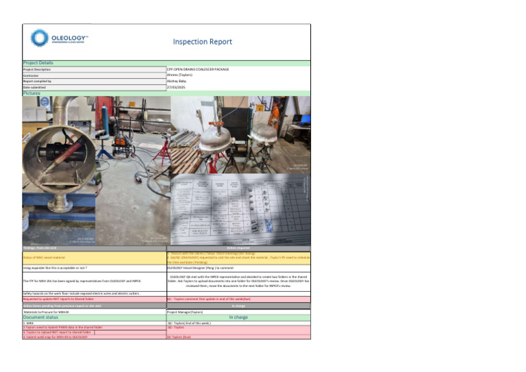 Inspection Report 27-03 | PDF