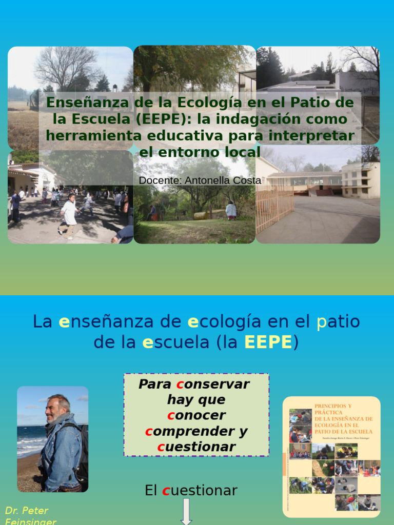 Indagación en Ecología Escolar (EEPE) | PDF | Enseñando | Aprendizaje