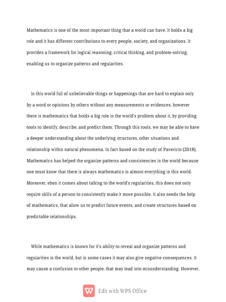 The Importance of Mathematics in Society | PDF
