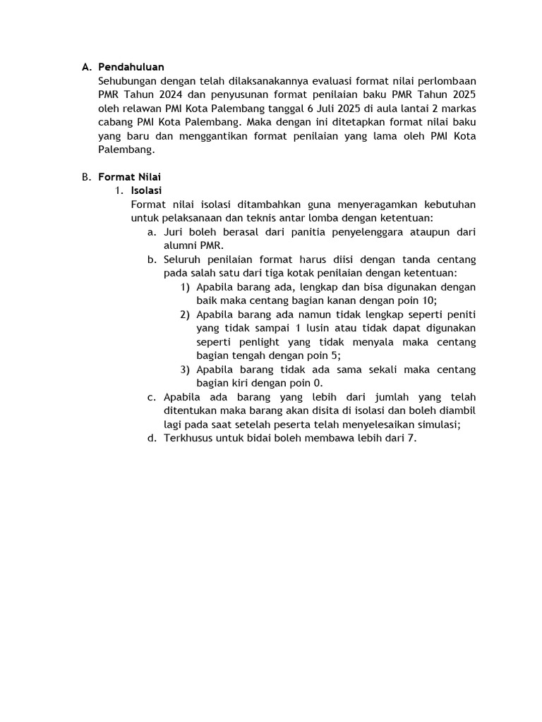 Format Penilaian PMR 2025 | PDF