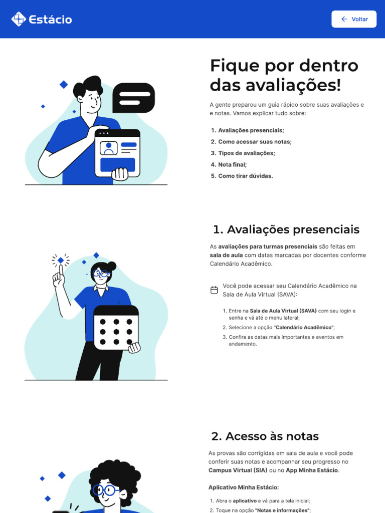 Guia de Avaliações e Notas Estácio | PDF