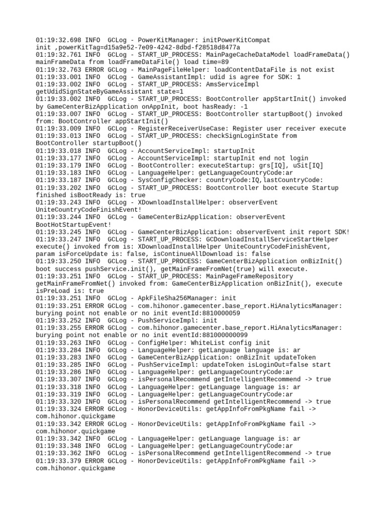 GameCenter Startup Log Analysis | PDF | Hypertext | Computing