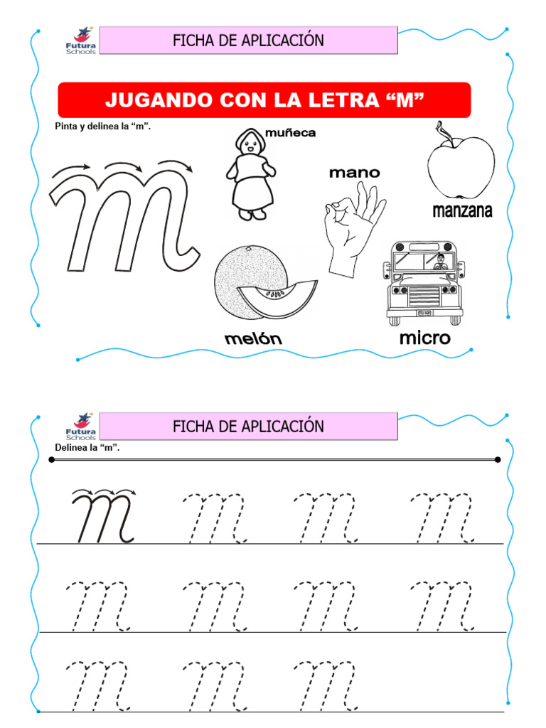 Actividades de Delineado de la Letra M | PDF