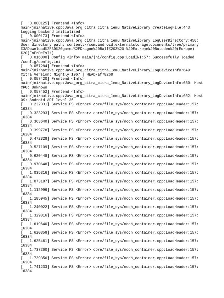 Citra Emulator Log Analysis on Android | PDF | Computing Platforms ...