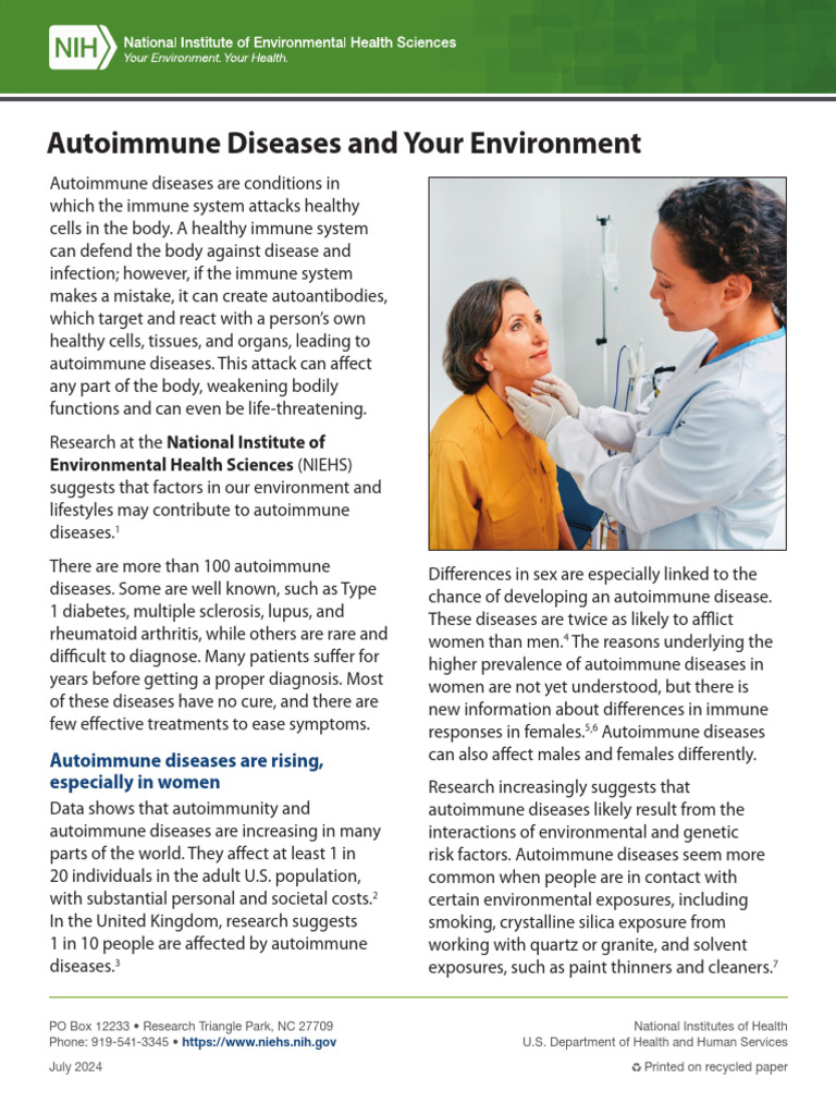 Environmental Impact on Autoimmune Diseases | PDF | Autoimmune Disease ...