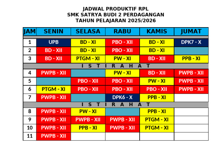 Jadwal Masuk RPL | PDF