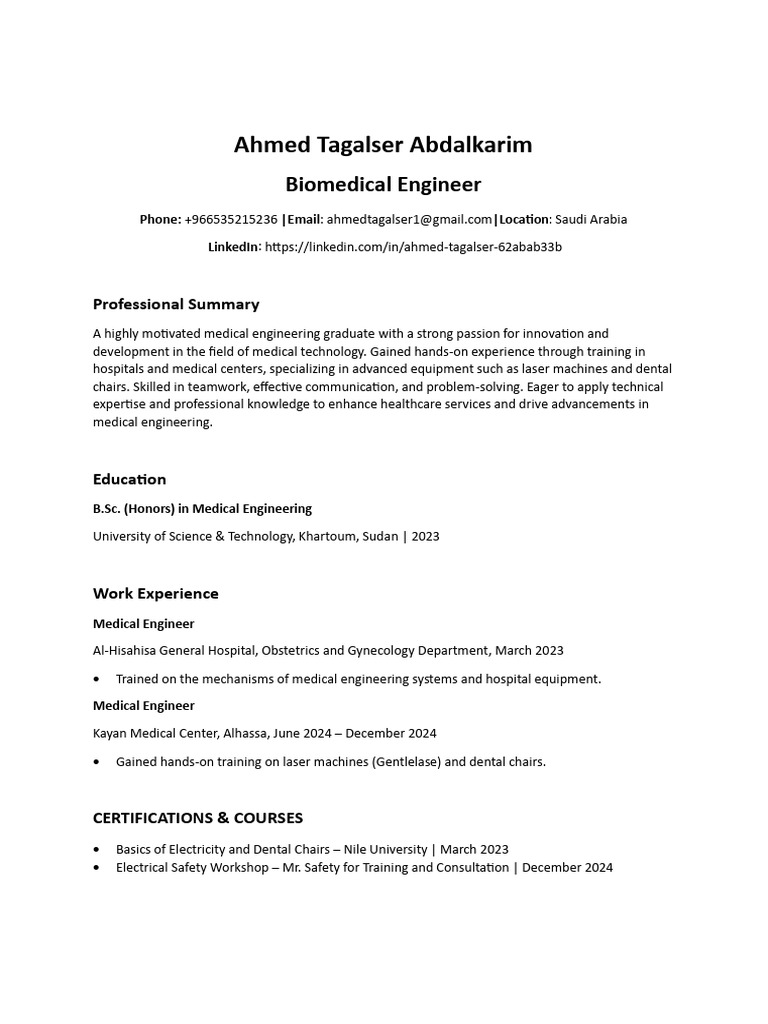 Ahmed CV | PDF