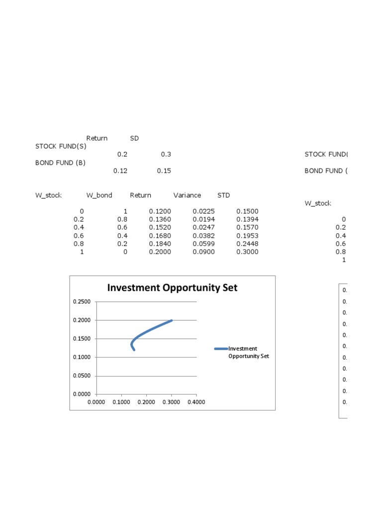 Investment Opportunity Set Analysis | PDF