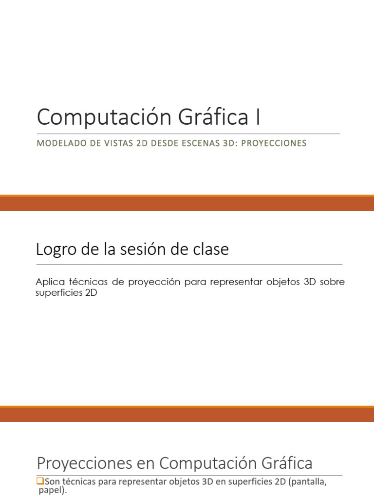 Proyecciones | PDF | Perspectiva (Gráfica) | Gráficos de computadora