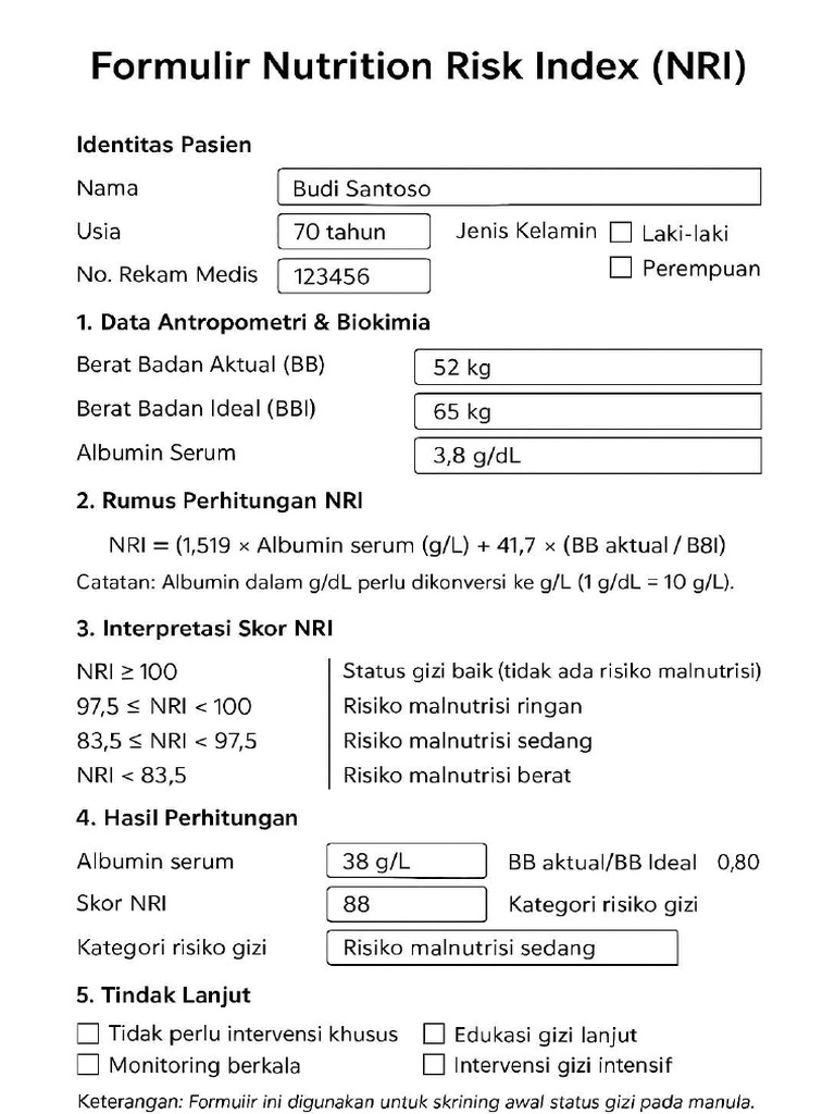 Nutrition Risk Index (RNI) Faiza, Nelly, Viara | PDF