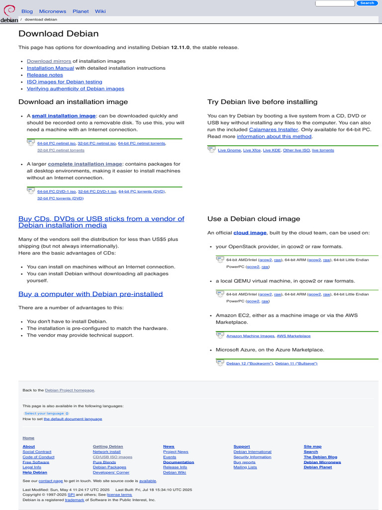 Debian | PDF | Personal Computers | 64 Bit Computing