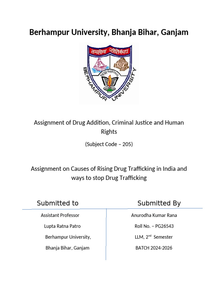 Causes and Solutions for Drug Trafficking in India | PDF | Bail ...
