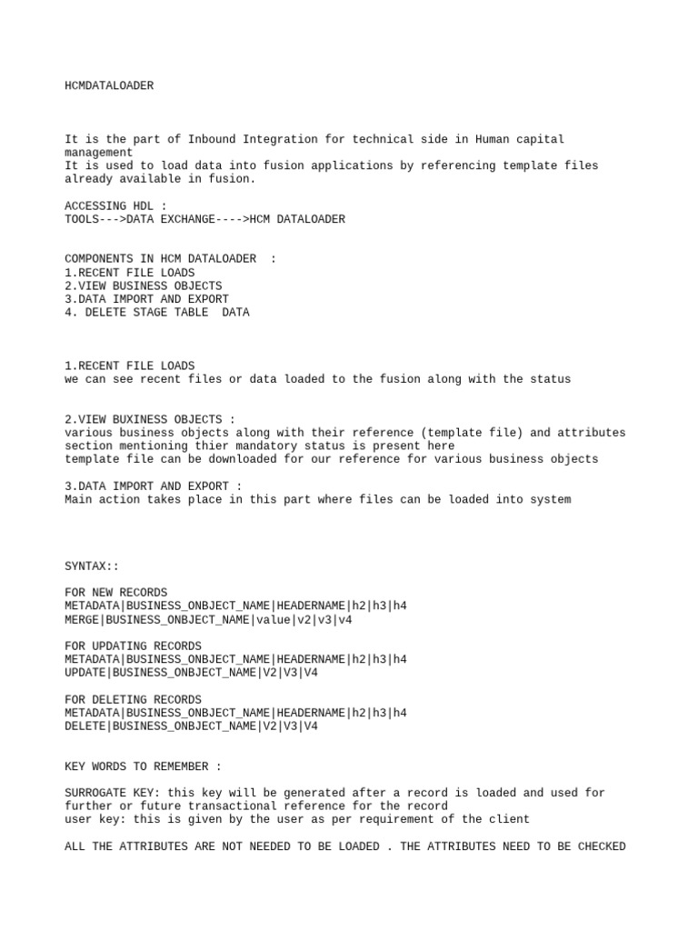HCM Data Loader Configuration Guide | PDF