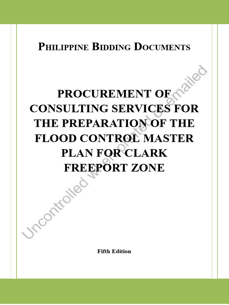 Philippine Flood Control Master Plan Bidding | PDF | Joint Venture ...