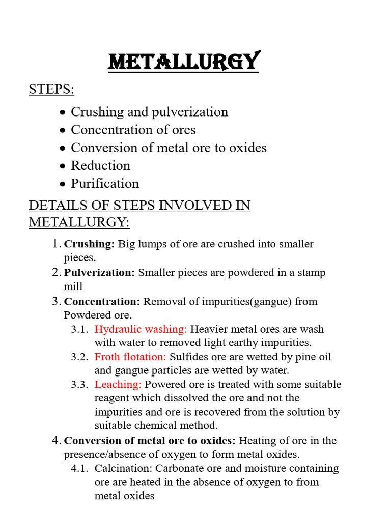 Metallurgy | PDF