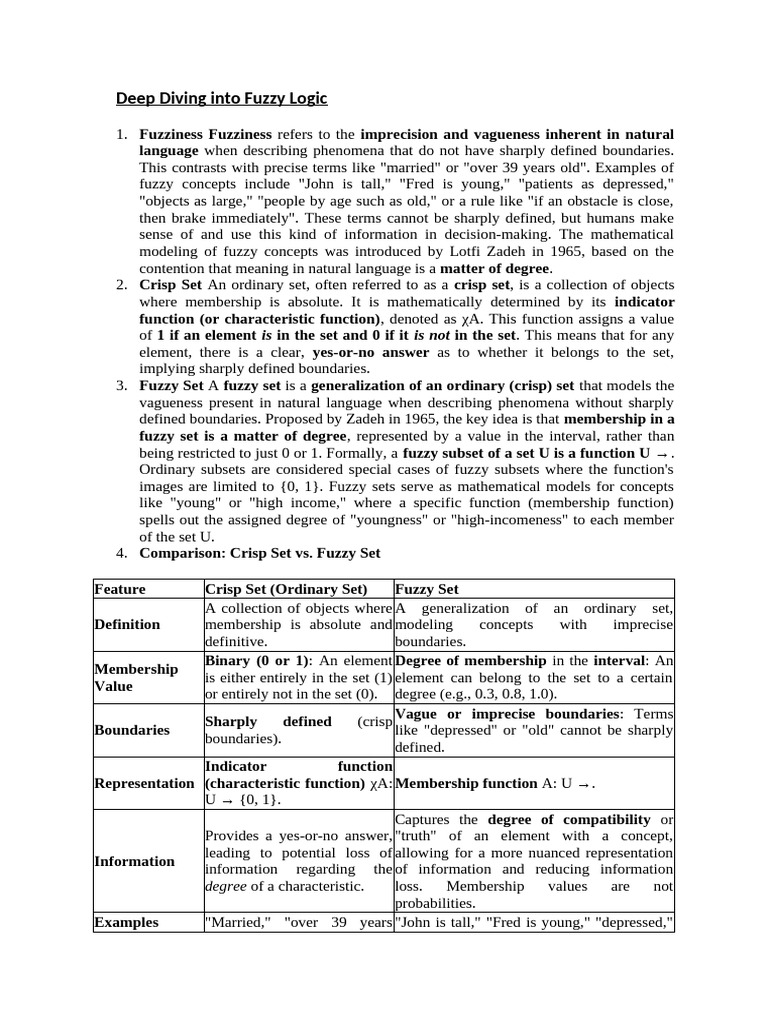Understanding Fuzzy Logic Concepts | PDF | Fuzzy Logic | Function ...
