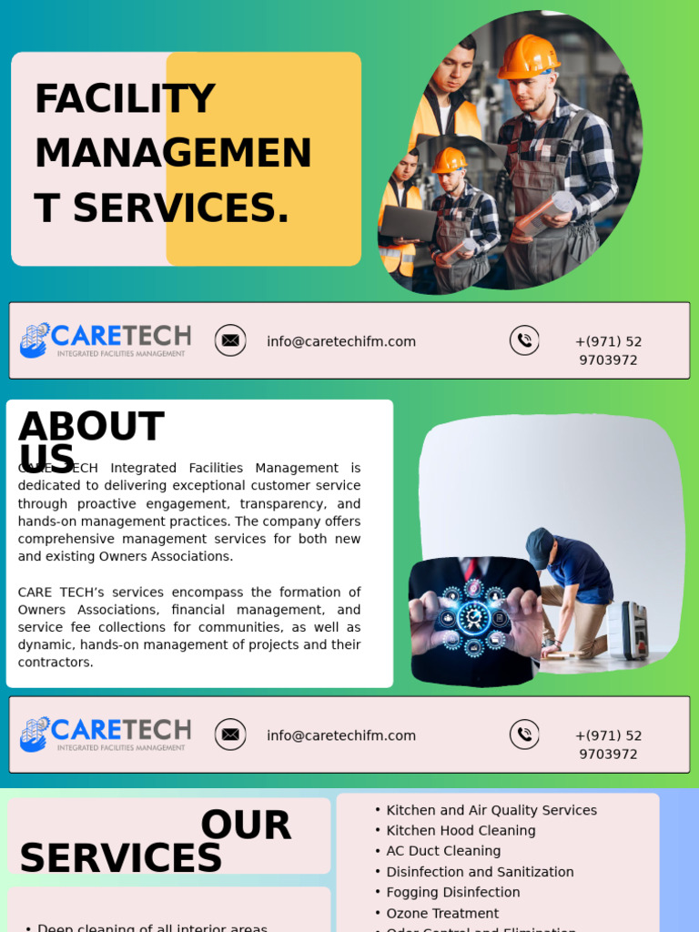 Care Tech Facility Management Services | PDF | Hygiene | Building ...