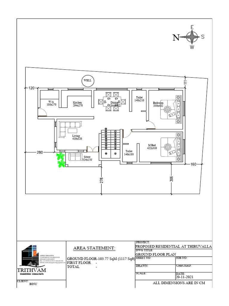 Proposed Ground Floor Plan for Residence | PDF