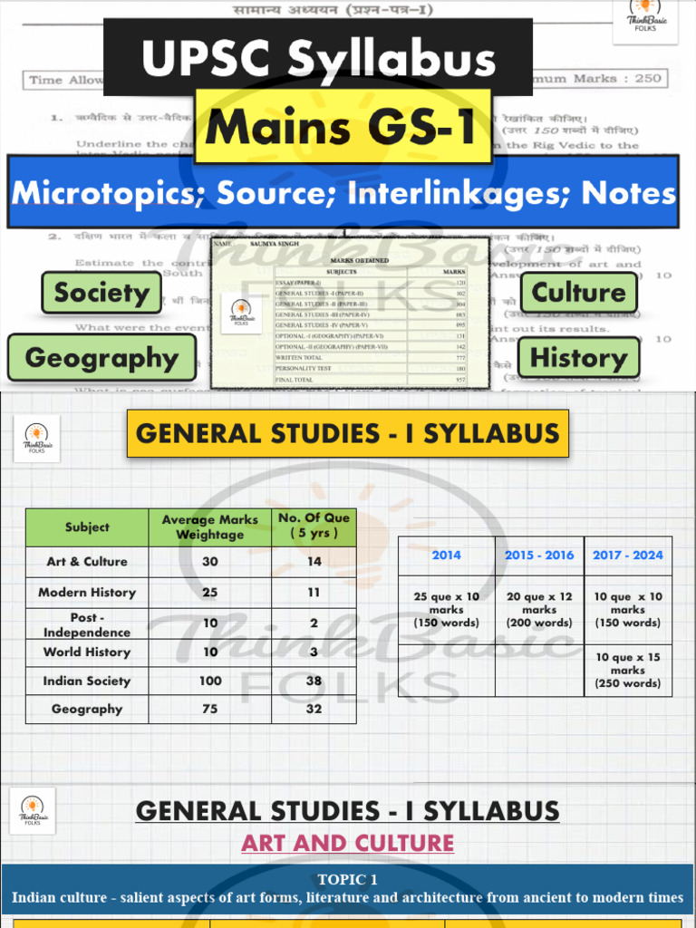 General Studies I Syllabus Overview | PDF | Oceans | Earth