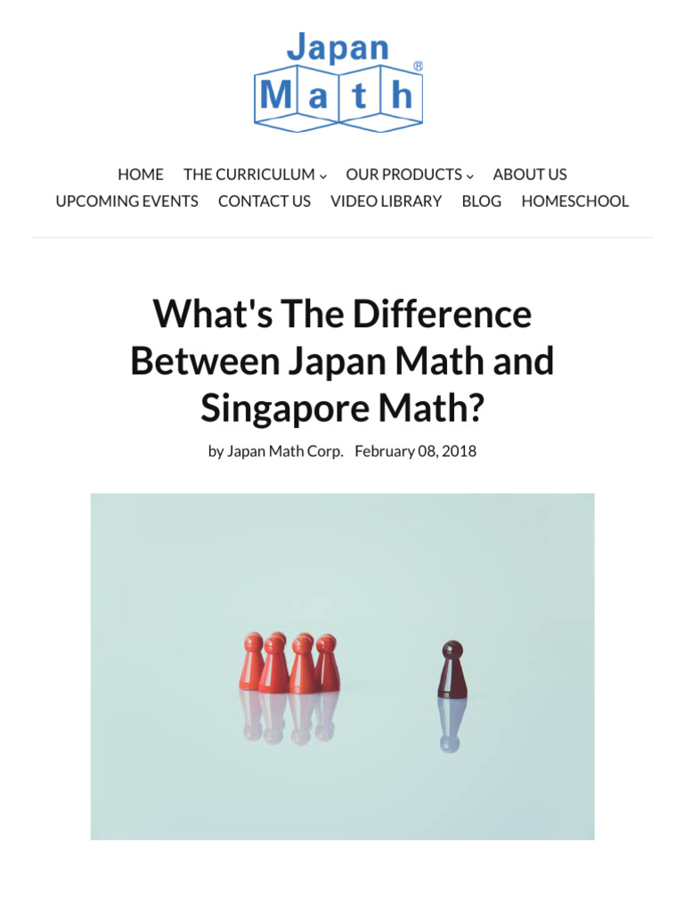 What's The Difference Between Japan Math and Singapore Math - Japan ...
