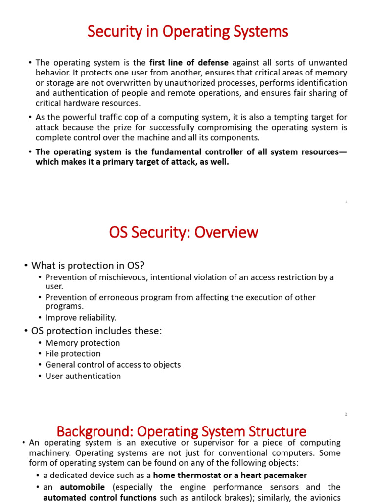 OS Security Overview and Features | PDF | Operating System | Kernel ...