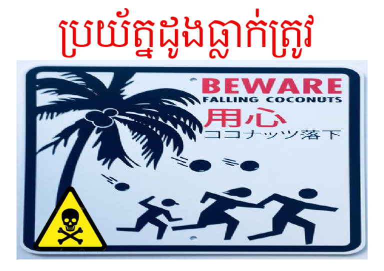 Coconut Falling Down On Head Sign | PDF