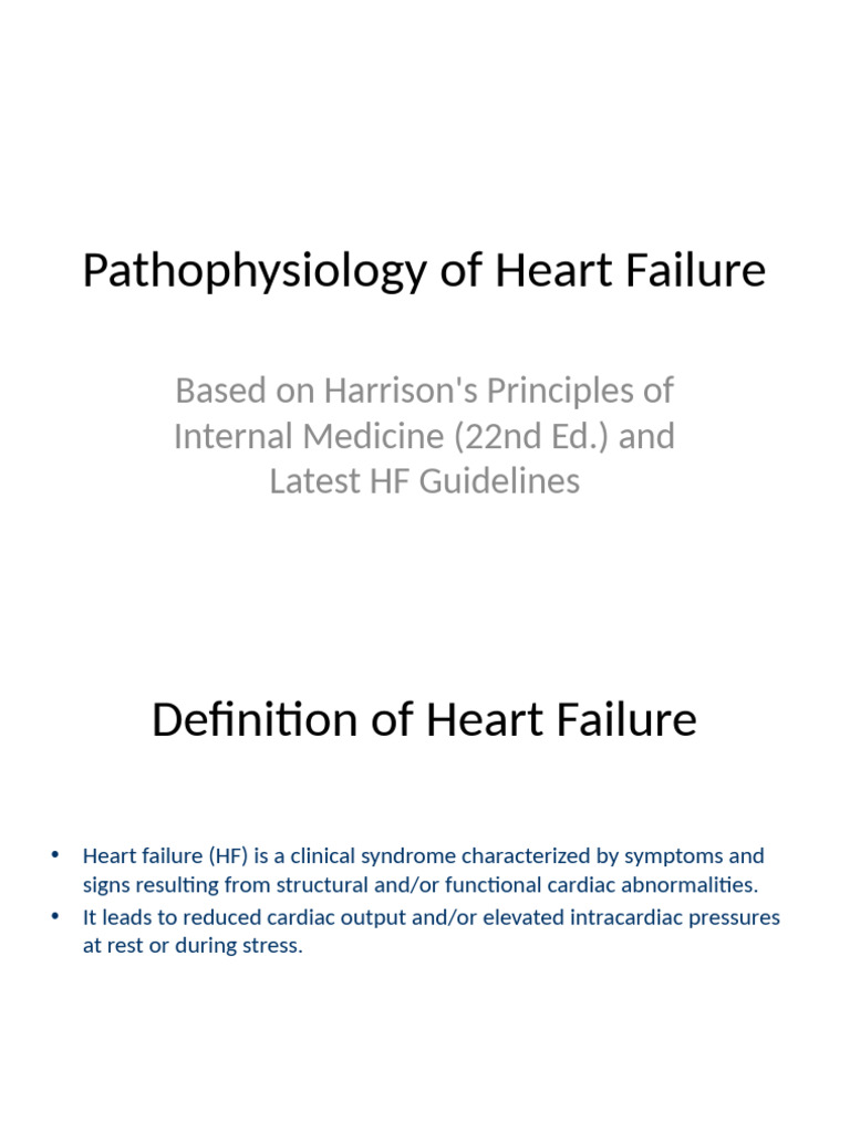 Heart Failure Pathophysiology | PDF | Heart Failure | Diseases And ...