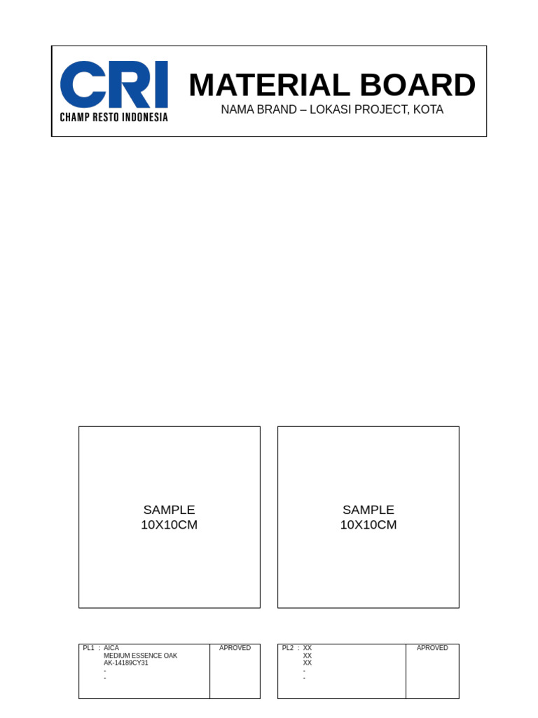 02 - Material Board Format Cri Standard | PDF