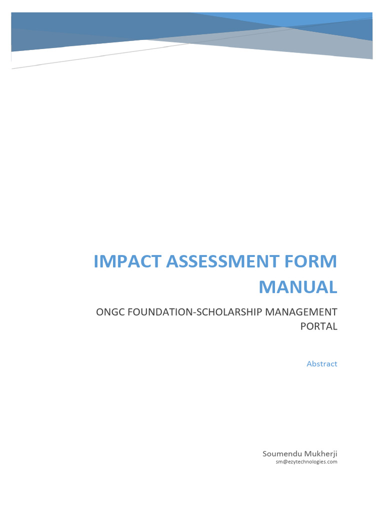 ONGC Scholarship Impact Assessment Guide | PDF | Software | Computing
