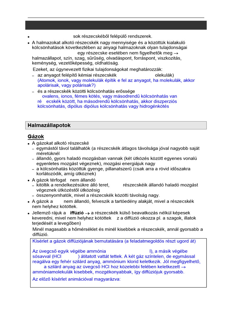 9.04 - 05 Anyagi Halmazok Egyben 211211 | PDF