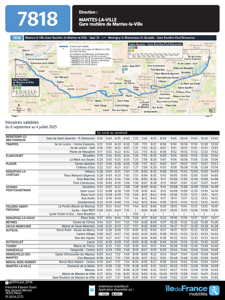 Horaires du bus 78 à Mantes-la-Ville | PDF