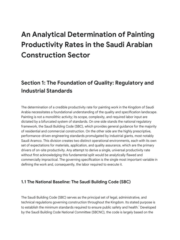 Painting Productivity and Costs in Saudi Arabia | PDF | Salary | Risk