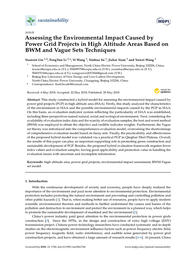 Environmental Impact of High-Altitude Power Grids | PDF | Environmental ...
