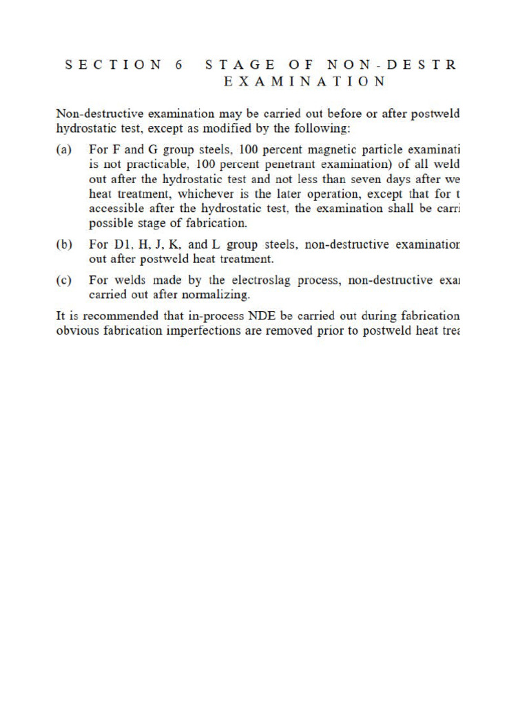 Stages For NDT Inspection | PDF