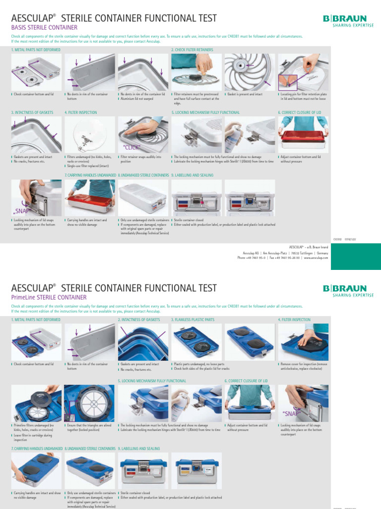 Aesculap Sterile Container Inspection Guide | PDF | Mechanical Engineering