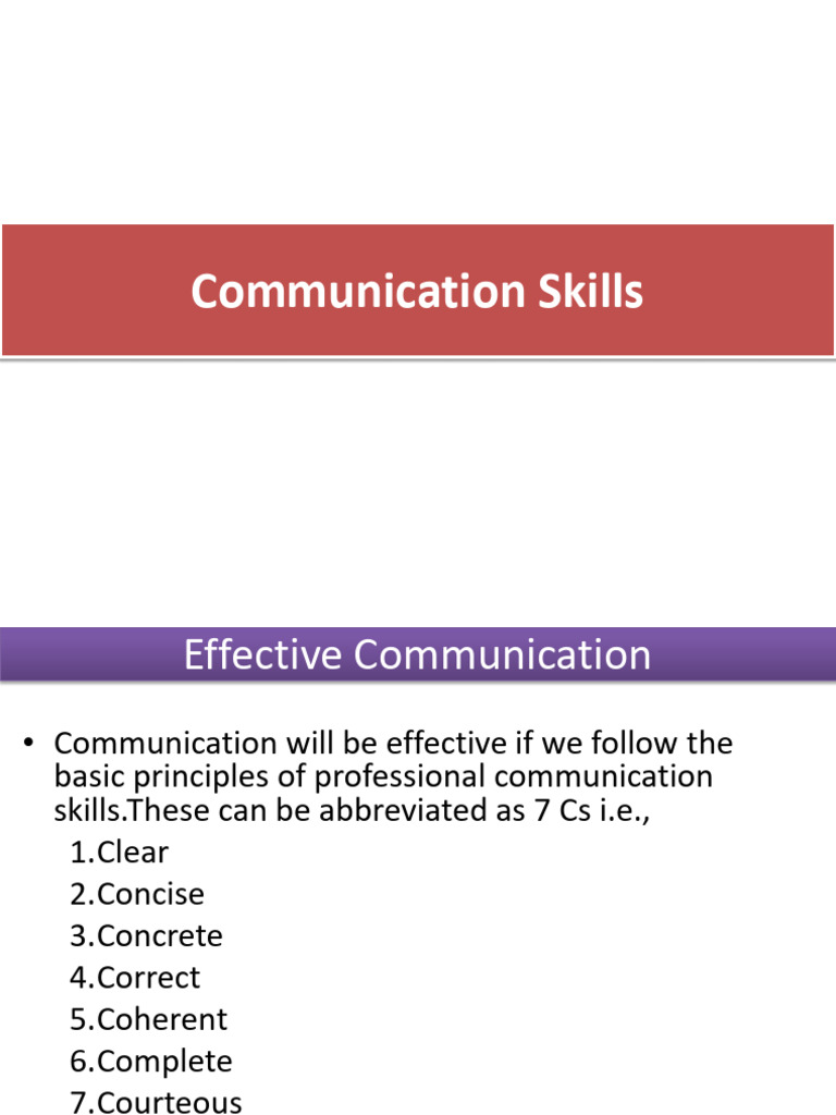 Mastering Effective Communication Skills | PDF | Communication | Social ...