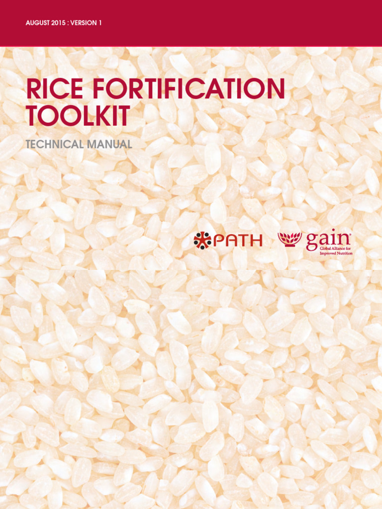 Rice Fortification Toolkit 2015 GAIN | PDF | Malnutrition | Food Safety