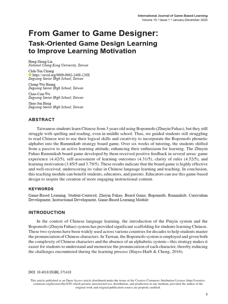 From Gamer To Game Designer | PDF | Learning | Creativity