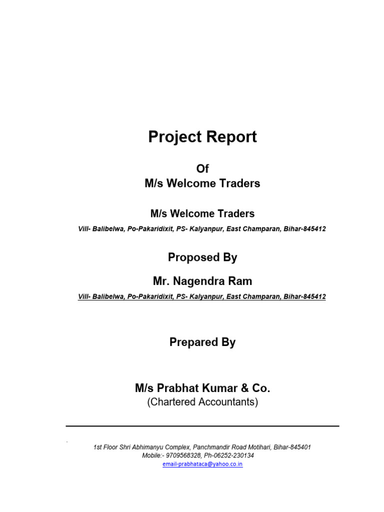 Project Report for Welcome Traders | PDF | Equity (Finance) | Business