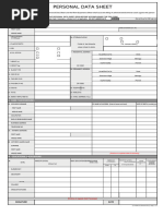 Personal Data Sheet Template 2025 | PDF | Government And Personhood ...