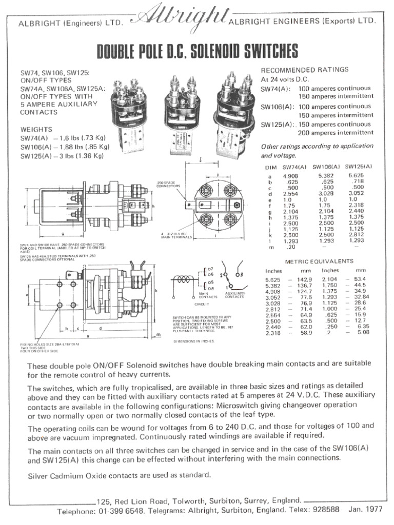 SW74 SW106 SW125 | PDF