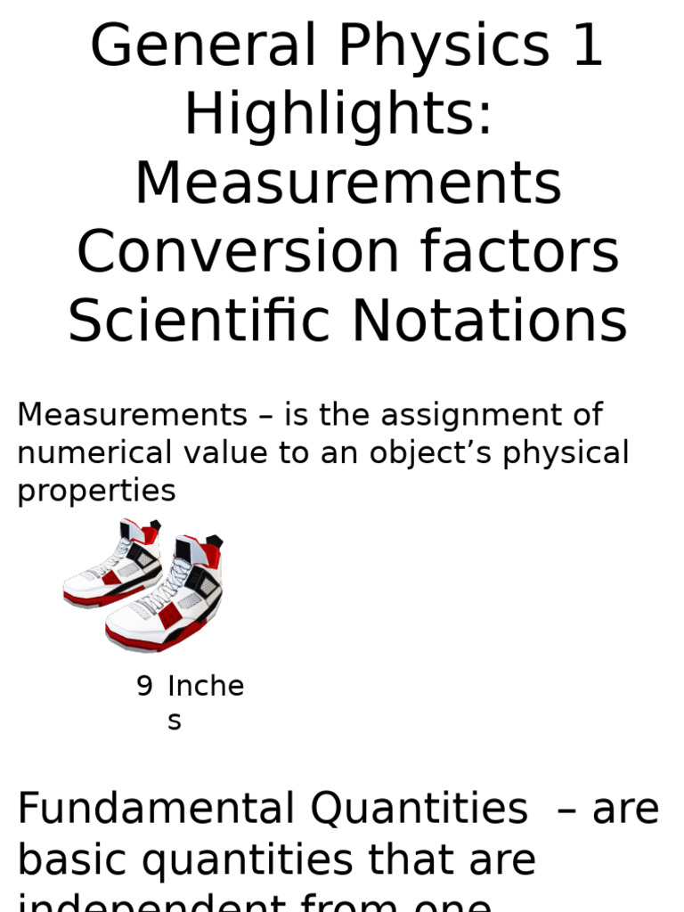 General Physics1 Week 1 | PDF | International System Of Units | Measurement