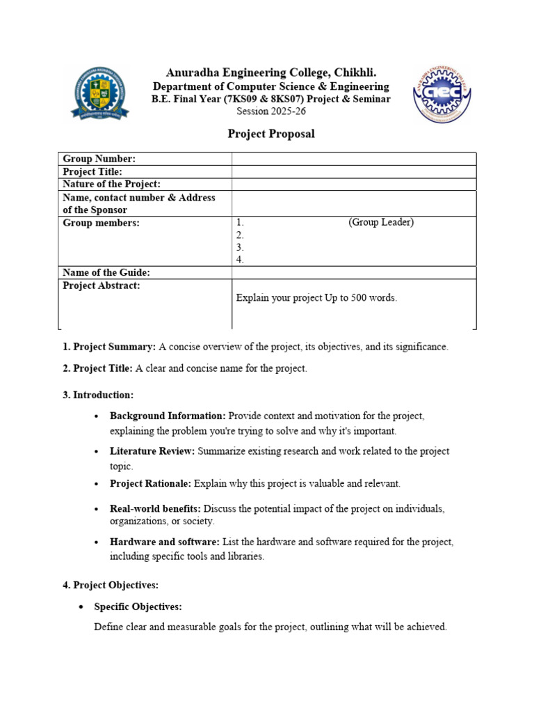 Project & Seminar 2025-26 | PDF | Software | Methodology