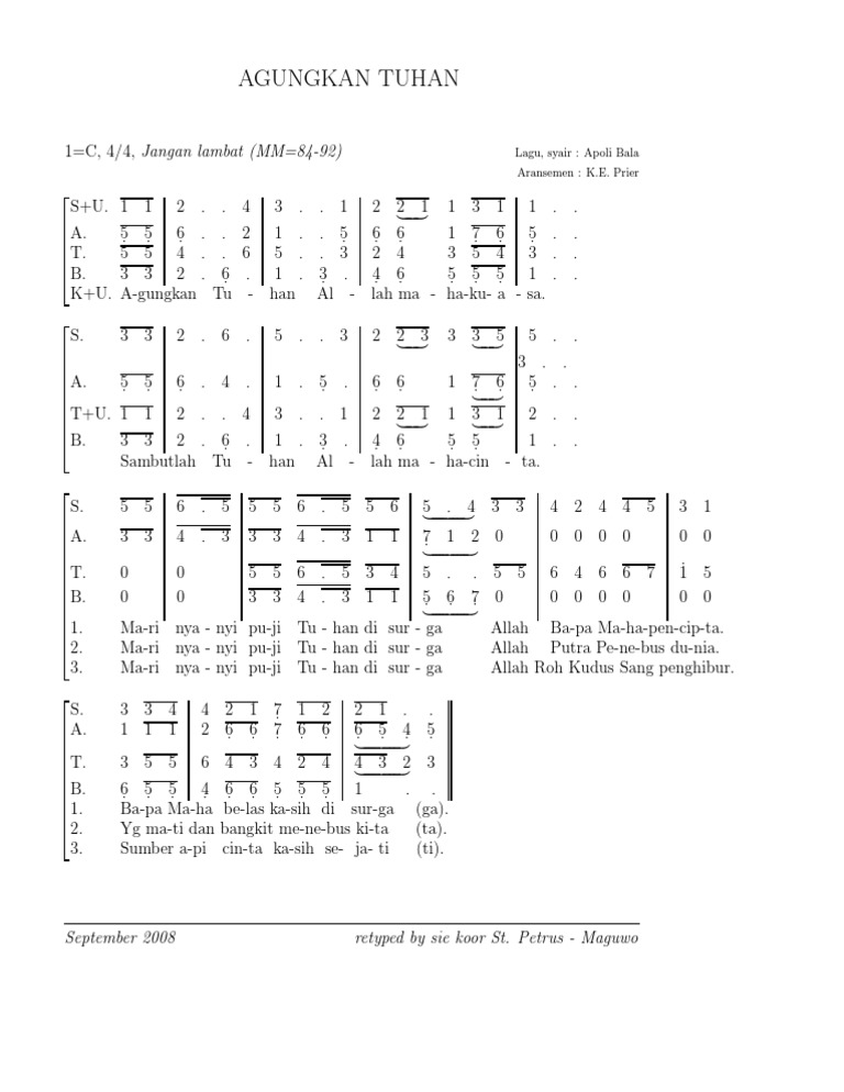 Agungkan Tuhan - Ps | PDF