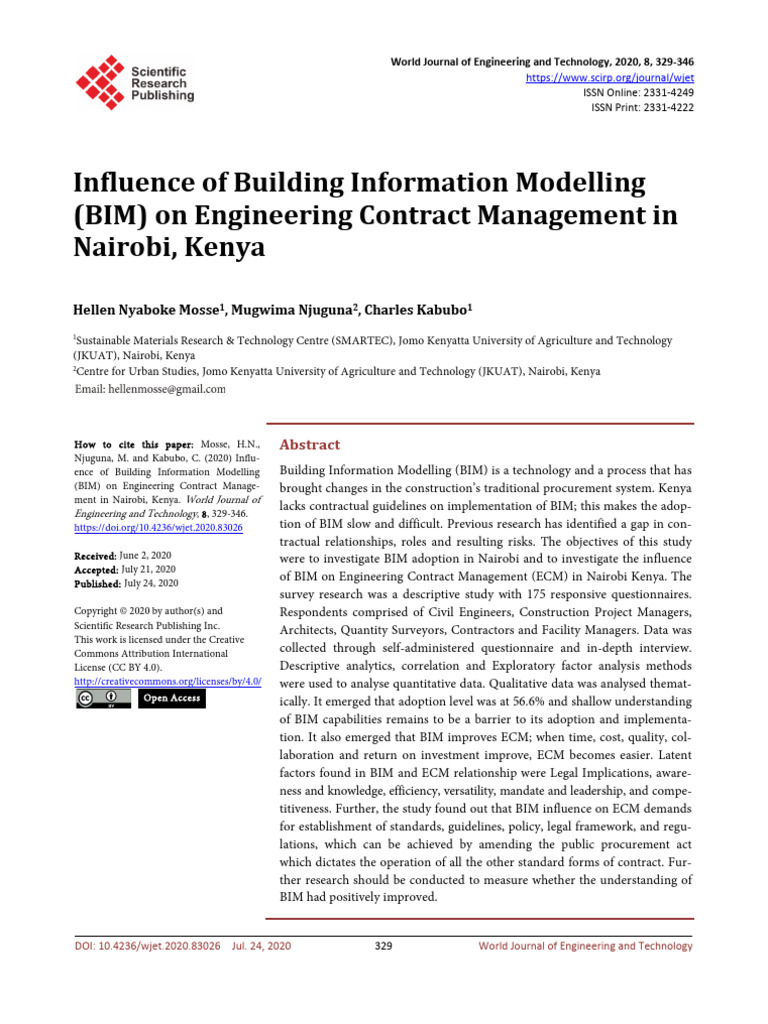 BIM's Impact on Contract Management in Nairobi | PDF | Building ...