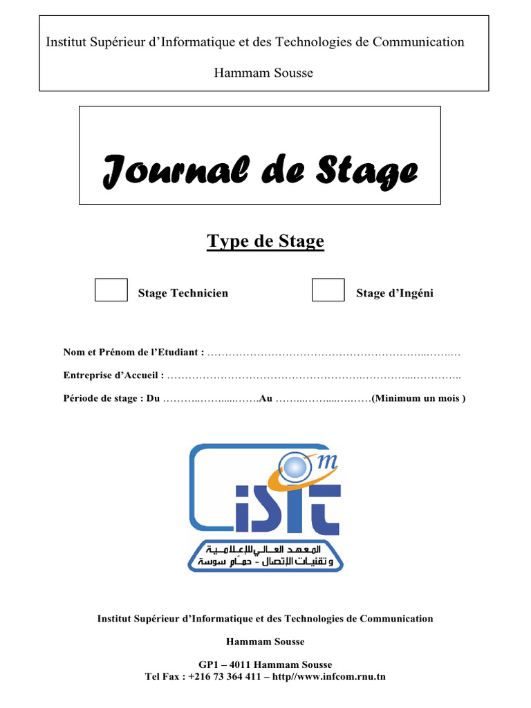 Journal de Stage ISITCOM | PDF