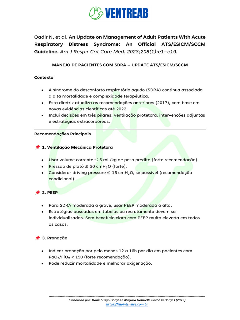 Manejo Sdra | PDF | Especialidades médicas | Doenças e distúrbios